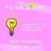 Roger Young explains how Pure-Light Bulbs work to clean air from odors Picture